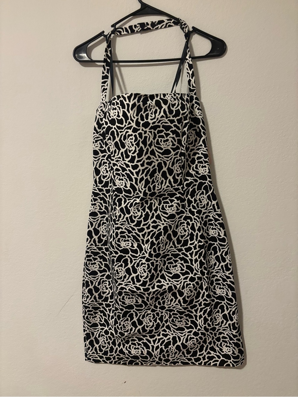 Nordstrom Black and White Floral One-Shoulder Dress
